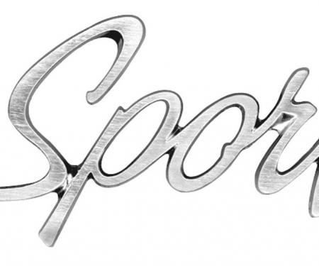 Emblem, Quarter Panel "Sport" without Paint, 1970