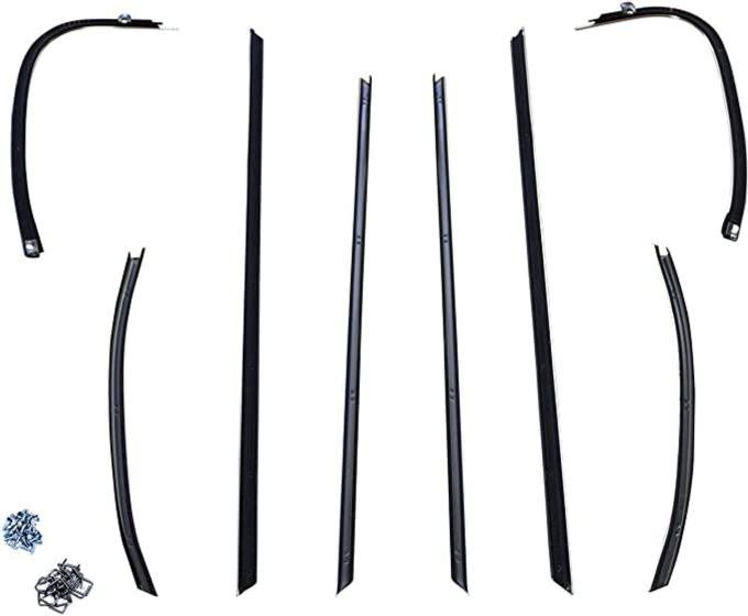 Metro Moulded Parts Window Sweeper Kit. Fits 70-72 GTO Lemans Hardtop. 8 Pc Kit WC 8100-23