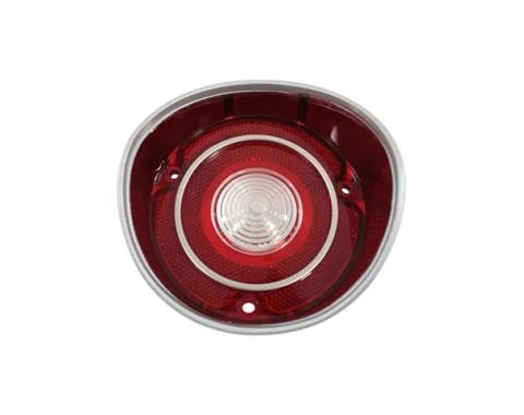 AMD Backup Lamp Lens, with Chrome Trim, LH, 71 Chevelle Malibu T-A4422