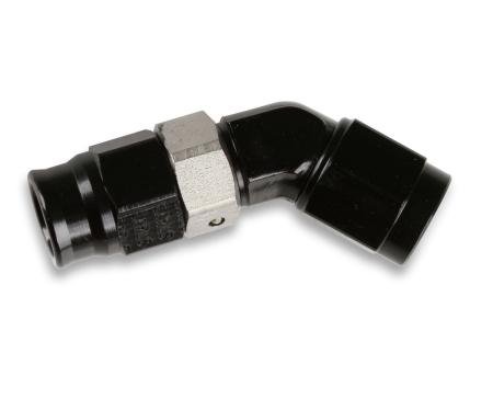 Earl's Adj. Low Profile 45 Degree Speed-Seal Hose End, -6 Hose Size, 6 Nut Size AT604536ERL