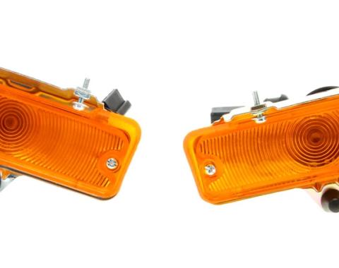 AMD Parking Lamp Assemblies, LH/RH Pair, 66 Chevelle El Camino X137-3466-AS