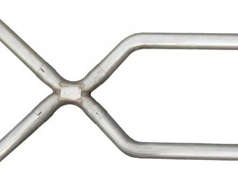 Pypes Exhaust X-Pipe Kit Intermediate Pipe 2.5 in Crossover Hardware Incl Natural 409 Stainless Steel Exhaust XVA10