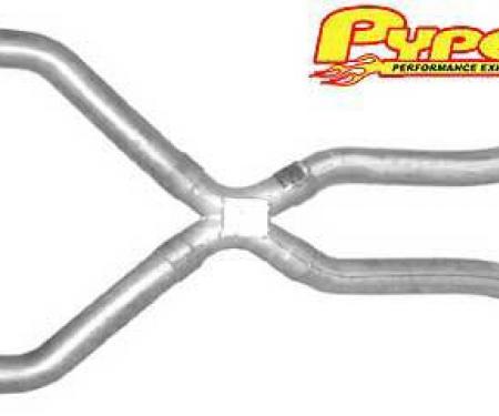 Pypes Exhaust X-Pipe Kit Intermediate Pipe 2.5 in Crossover Incl Special Angled Rear Legs Natural 409 Stainless Steel Exhaust XGG10