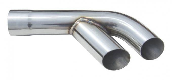 Pypes Exhaust Tail Pipe Tip Set 64-65 Pontiac GTO 2.5 in To Dual 22.5 in Slip Fit Angle Cut LH/RH Clamp On Hardware Not Incl Polished 304 Stainless Steel Pair Exhaust EVT16