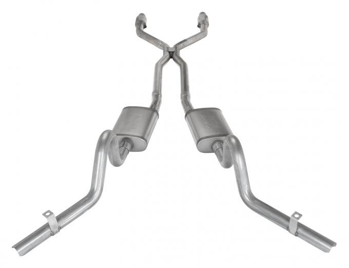 Pypes Crossmember Back w/H-Pipe Exhaust System 78-88 EL Camino Exc SS Split Rear Dual Exit 2.5 in Intermediate And Tail Pipe Race Pro Mufflers/Hardware Incl Tip Not Incl Catalytic Converter Incl Exhaust SGG940RE