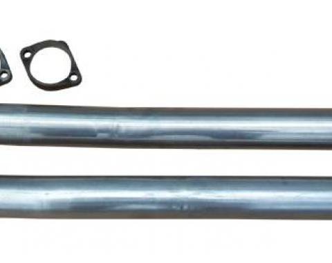 Pypes Exhaust Manifold Down Pipe 2.5 in w/HO Or Ram Air 2/3 Bolt Flanges Hardware Not Incl Natural 409 Stainless Steel Exhaust DGA20S23