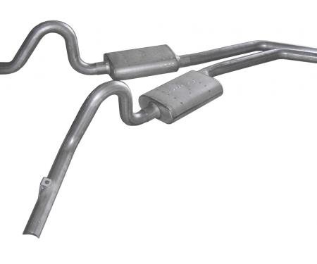 Pypes Cat Back Exhaust System 78-88 GM G-Body Split Rear Dual Exit 2.5 in Intermediate Pipe And Tailpipe Street Pro Mufflers/Hardware Incl Tip Not Incl Natural 409 Stainless Steel Exhaust SGG50S