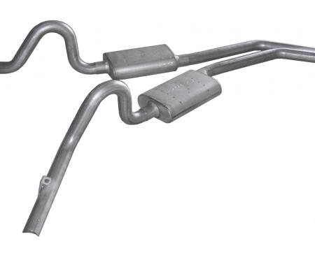 Pypes Cat Back Exhaust System 78-88 GM G-Body Split Rear Dual Exit 2.5 in Intermediate Pipe And Tailpipe Violator Mufflers/Hardware Incl Tip Not Incl Natural 409 Stainless Steel Exhaust SGG50V