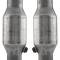 Pypes Crossmember Back w/H-Pipe Exhaust System 78-88 El Camino SS Split Rear Dual Exit 2.5 in Intermediate And Stainless Steel Tail Pipe Muffler And Tip Not Incl Natural Finish 409 Stainless Steel Catalytic Converter Incl Exhaust SGG942E