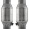 Pypes Crossmember Back w/X-Pipe Exhaust System 78-88 El Camino SS Split Rear Dual Exit 2.5 in Intermediate And Stainless Steel Tail Pipe Muffler And Tip Not Incl Natural Finish 409 Stainless Steel Catalytic Converter Incl Exhaust SGG922E