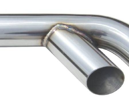 Pypes Exhaust Tail Pipe Tip Set 64-65 Pontiac GTO 2.5 in To Dual 22.5 in Slip Fit Angle Cut LH/RH Clamp On Hardware Not Incl Polished 304 Stainless Steel Pair Exhaust EVT16