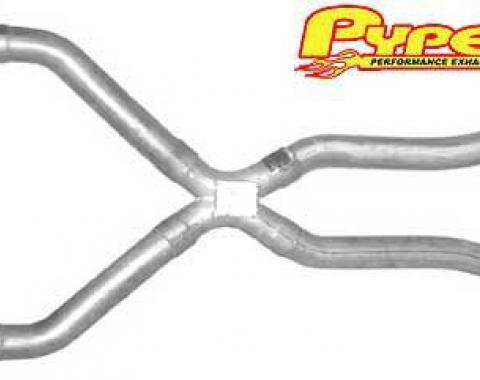 Pypes Exhaust X-Pipe Kit Intermediate Pipe 2.5 in Crossover Incl Special Angled Rear Legs Natural 409 Stainless Steel Exhaust XGG10