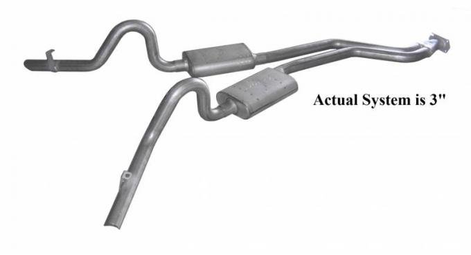 Pypes Cat Back Exhaust System 78-88 GM G-Body Split Rear Dual Exit 3 in Intermediate Pipe And Tailpipe Race Pro Mufflers/Hardware Incl Tip Not Incl Natural 409 Stainless Steel Exhaust SGG51R