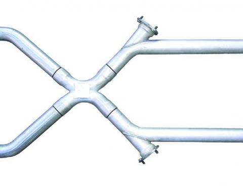 Pypes Exhaust X-Pipe Kit Intermediate Pipe 2.5 in Crossover 3 in Collector Flange At Each Of The Cutouts Hardware Incl Natural 409 Stainless Steel Exhaust XVX10
