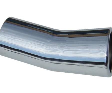 Pypes Exhaust Tail Pipe Tip Set 69 GTO 2.5 in Slip Fit Dog Leg Clamp On Hardware Not Incl Polished 304 Stainless Steel Pair Exhaust EVT42