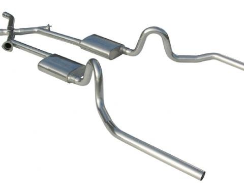Pypes Crossmember Back w/Xchange Exhaust System Split Rear Dual Exit 2.5 in Intermediate And Tail Pipe 18 in Race Pro Mufflers/Hardware Incl Tip Not Incl Exhaust SGA11R30