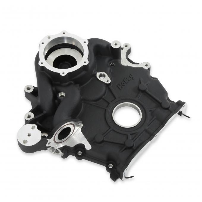 Holley Timing Cover, Water Pump Manifold, Black 97-418