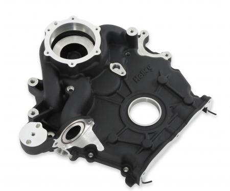 Holley Timing Cover, Water Pump Manifold, Black 97-418
