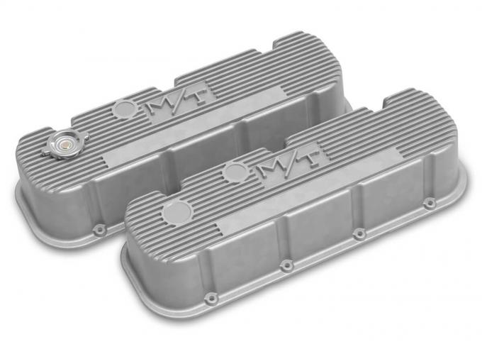 Holley Tall M/T Valve Covers for Big Block Chevy Engines, Natural Cast Finish 241-150