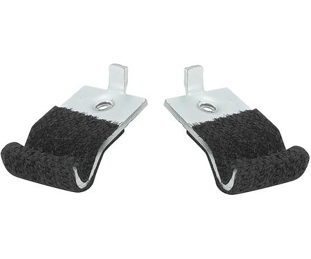 OER 1968-72 Chevelle, GTO, Skylark, Cutlass, 442, LeMans, 1968-70 Tempest, 1969-72 Grand Prix, 1970-72 Monte Carlo, Door Window Anti-Rattle Plates, 2-Door Models, LH and RH, Sold in Pairs 7660878