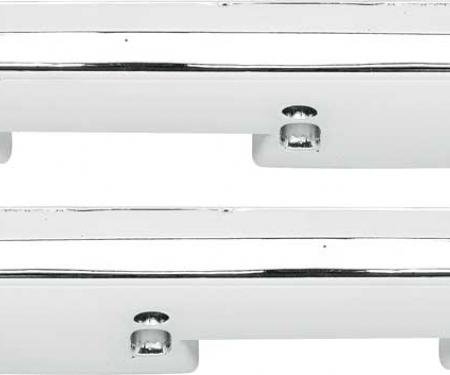 1962-67 Buick, Chevy, Pontiac, Oldsmobile, Rear Arm Rest Bases, Chrome, 11-5/8" Long, Pair, Various Models