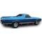 1969 El Camino, Body Side molding Kit, excluding Super Sport Models, Bright Finished Aluminum, 8-Piece Kit