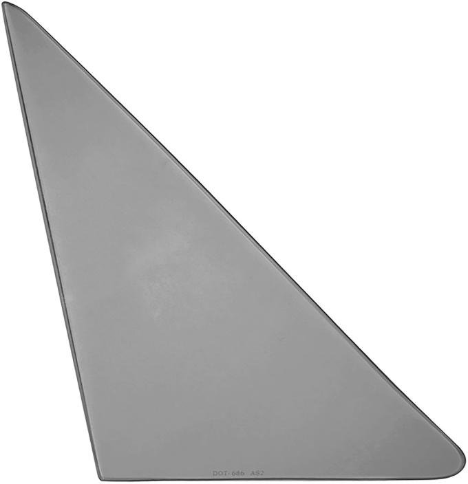 1966-67 Buick GS, Special, Skylark, Olds F85, Cutlass, Pontiac GTO, LeMans, 2 Door Sedan, Vent Window Glass, RH, Smoke Gray Tint