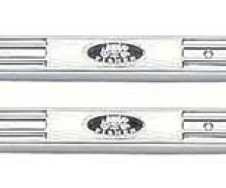 OER 1959-60 Impala and GM Full Size, Door Sill Plates, 2 Door, Chevy, Buick, Olds, Pontiac, Pair 4754349