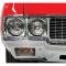 1970 Cutlass, 442, F85, Headlamp Bezel Set, Aluminum, Pair