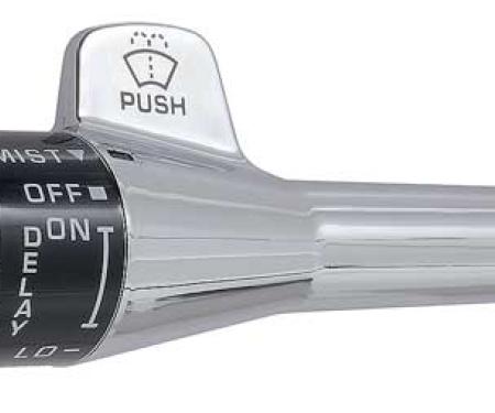OER 1982-96 GM, Combination Switch, Turn Signal Lever, without Cruise, with Pulse Wipers, Chrome Stem 22510144