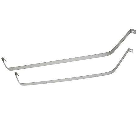 1973-77 Chevelle, Regal, Cutlass, LeMans, Fuel Tank Strap Set, 35-1/2" Long, Stainless Steel, Pair