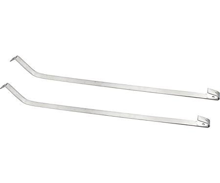1968-72 Chevelle, GTO, Cutlass, GS, Fuel Tank Mounting Straps, Stainless Steel, Except Station Wagon Models