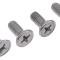OER 1947-1974 GM, Chrysler, Door Lock Striker, Door Latch Screws, Flat, Phillips Head Machine Screw, Zinc, 1/4"-20 x 5/8", Set of 4 CX1278