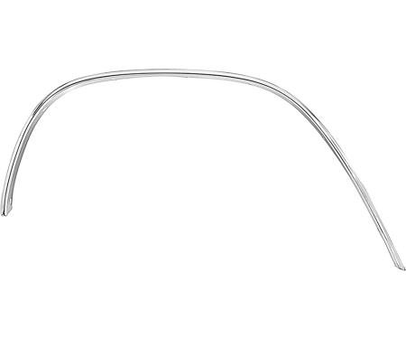 1965 Chevrolet Chevelle Malibu, Malibu SS, El Camino, Front Wheel Opening Molding, Bright Finished Aluminum, LH, Includes Mounting Screws