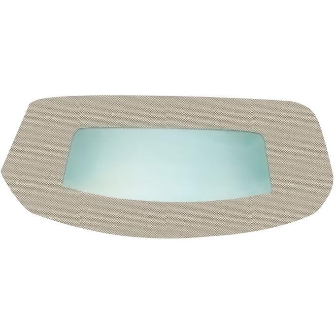 1968-72 Chevelle, GTO, Cutlass, Convertible Top Original Style Tinted Glass Window w/o Zipper, Superior Pinpoint Vinyl, Beige/Black