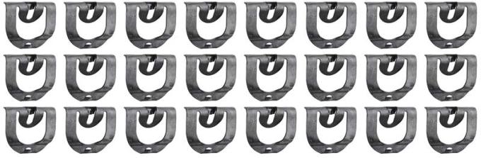 OER 1966-70 Buick, Chevy, Pontiac, Oldsmobile, Molding Clip Set, Rear Window, 1" x 15/16", Stamped Steel, 24Piece Set 270203