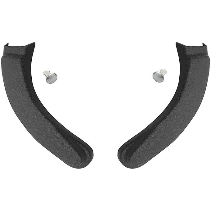 1966-72 Chevelle, Malibu, El Camino, Bench Seat Hinge Bracket Covers, Black, Paint to Match, LH & RH, Pair