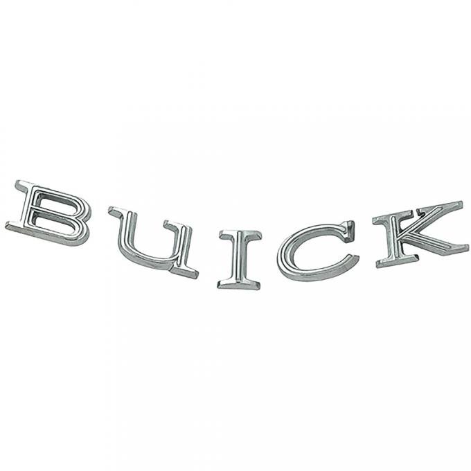 OER 1964-65 Buick All Models (Except Riviera), Hood Emblem Letter Set, BUICK Nameplate 1365450