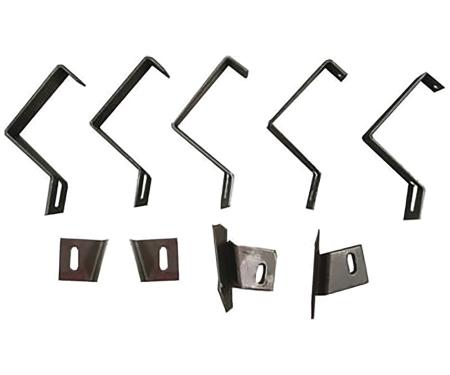 OER 1970-72 Pontiac GTO, LeMans, Rear Bumper Valance Panel, Bracket Set, 9pcs BP2036G