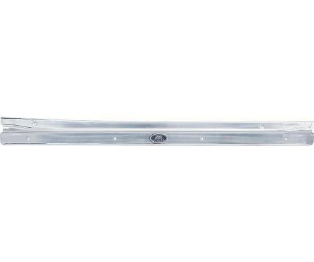 OER 1968-79 Nova, Ventura, Omega, Skylark, Door Sill Plate, 2 Door, w/Rivited Emblem, RH Passenger Side 7728956