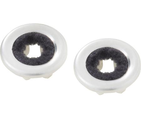 1968-72 GM, Various Models, Door Lock Knob Ferrules, Narrow, Pair