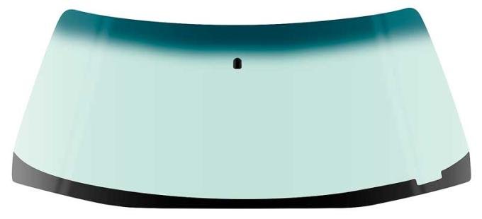 1973-77 Chevelle, Malibu, Century, Regal, LeMans, Sprint, Front Windshield Glass, w/o Antenna, 2 Door Coupe & Hardtop, Light Green Tint, with Blue/Green Upper Shaded Band