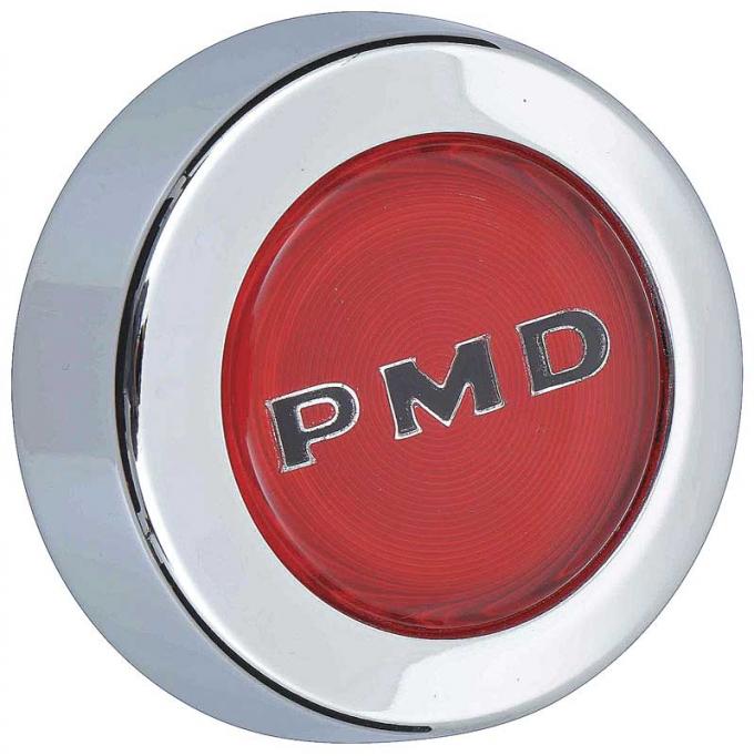 1967-1972 Pontiac, Rally II Center Cap, Red with Black "PMD" Lettering, Each