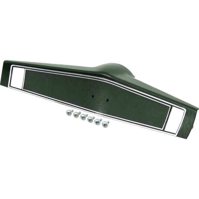 1969-70 Chevrolet, Steering Wheel Shroud, Dark Green With Silver Trim