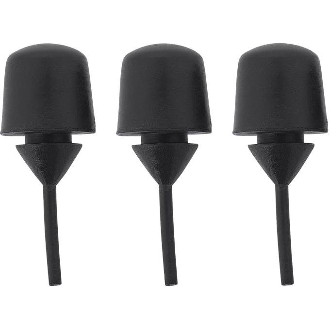 1962-77 Camaro, Nova, Impala, Chevelle, License Plate & Parking Light, Rubber Bumpers, 1/2" Tall, Set of 3, Various Models