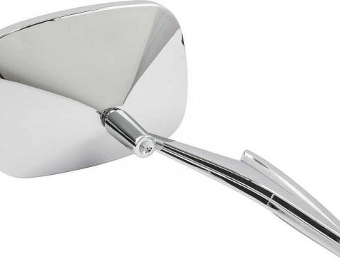 OER 1968-72 Chevrolet/Pontiac, Exterior Door Mirror, Chrome, Ribbed, RH Passenger Side, OE Replacement 3914754X