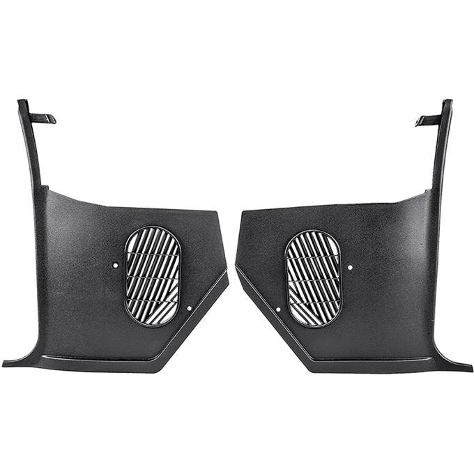 1965-66 Chevelle, El Camino, GTO, Tempest, LeMans, Skylark, Cutlass, 442, F85, Kick Panels, LH and RH, Models Without Air Conditioning, Black, Paint to Match Interior Color