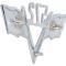 1963-72 Chevrolet, "572 Crossed Flags", Front Fender Emblem, Each
