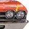 1969 Chevelle, Malibu, El Camino, Header Panel Outer Molding, LH or RH, Located Between the Headlights, Includes Hardware