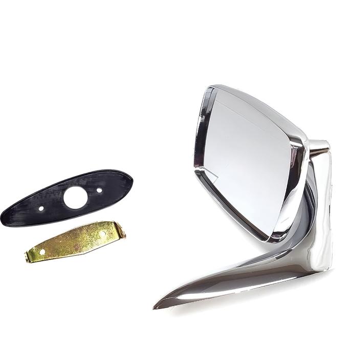 OER 1968-69 Buick Skylark, Mirror, Outside Manual, Chrome, LH 1383841